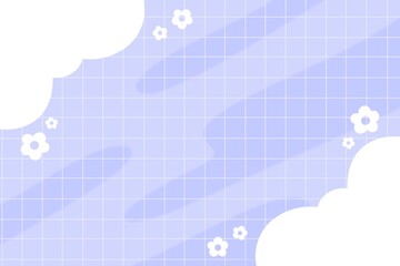 Cloud purple kawaii colorful style background. Soft color pastel gradient. Concept for wedding card design or presentation