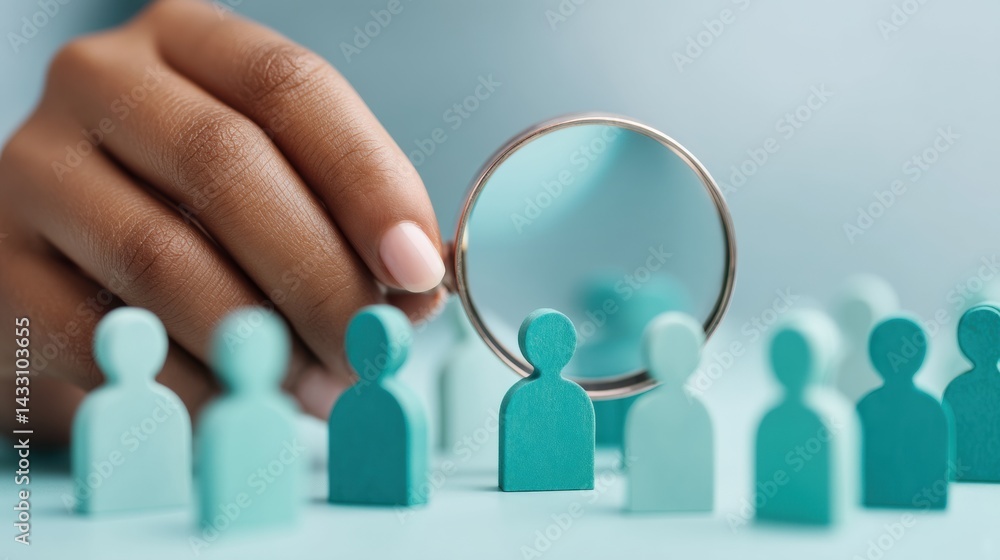 Poster precision talent mapping minimalist hr tech visual revealing strategic candidate selection in next-g