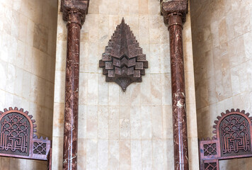 Detail of interior of Hassan II Mosque. Casablanca.  Morocco.  Horizontally. 