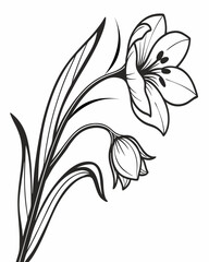 This design features clean outlines, soft curves, and a modern aesthetic, making it ideal for tattoos, logos, stationery, fabric prints, or digital design. 
