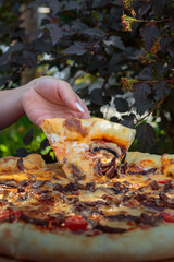 A hearty and delicious pizza for you