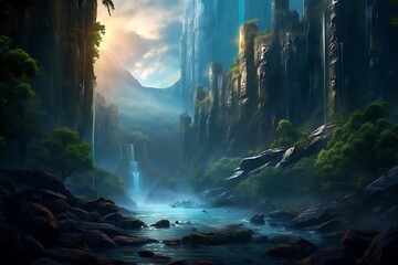  mystical landscape of prehistoric Earth