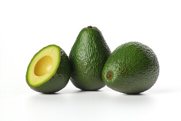 avocado isolated on white