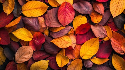 Vibrant autumn leaves colorful fall foliage background image red leaf brown photo orange yellow