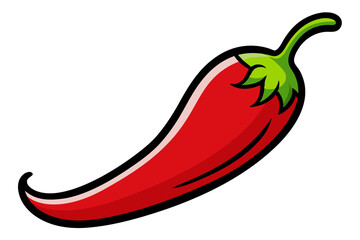 red hot chili pepper vector illustration 