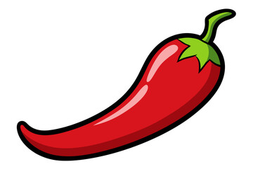 red hot chili pepper vector illustration 