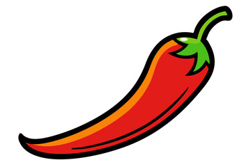 red hot chili pepper vector illustration 