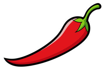 red hot chili pepper vector illustration 