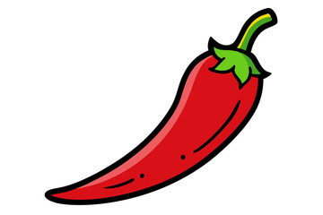 red hot chili pepper vector illustration 
