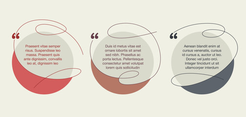 Quotes template in circle shapes