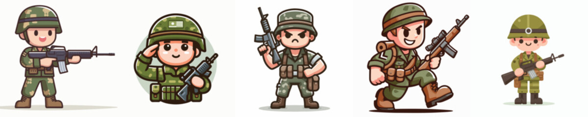 vector of a soldier