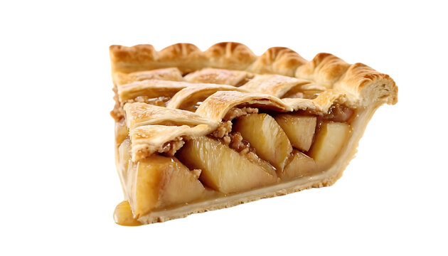 Piece of tasty apple pie isolated on transparent background,baking, baked, bakery, food, fruit, american, cut out, gold, no people, slice, thanksgiving, tradition,612