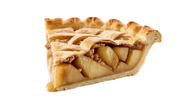 Piece of tasty apple pie isolated on transparent background,baking, baked, bakery, food, fruit, american, cut out, gold, no people, slice, thanksgiving, tradition,612