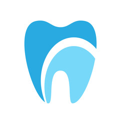 Stylized Blue Tooth Logo Design