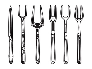 Curette line art minimalistic medical illustration