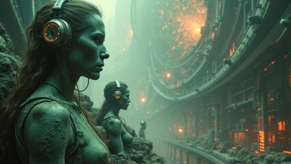 Street View of Alien Mechanical Creatures