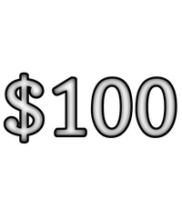 3d render of a happy new year sign $100