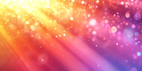 Vibrant Bokeh Background with Colorful Lights and Glowing Particles