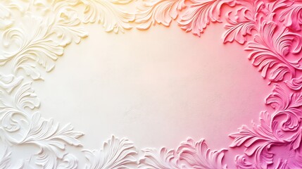 Ornate Frame, Pastel Colors, Empty Space