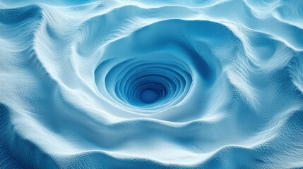 Obraz premium Abstract Blue Vortex: A Digital Depiction of a Whirlwind in Ice