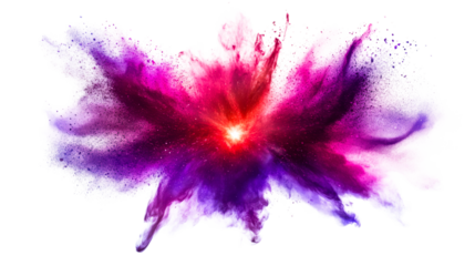 Vibrant abstract art in purple and pink