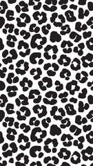Leopard Print Silhouette Black Pattern