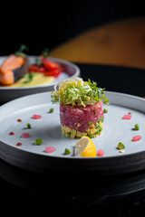 Fresh and delicious salad with dressing