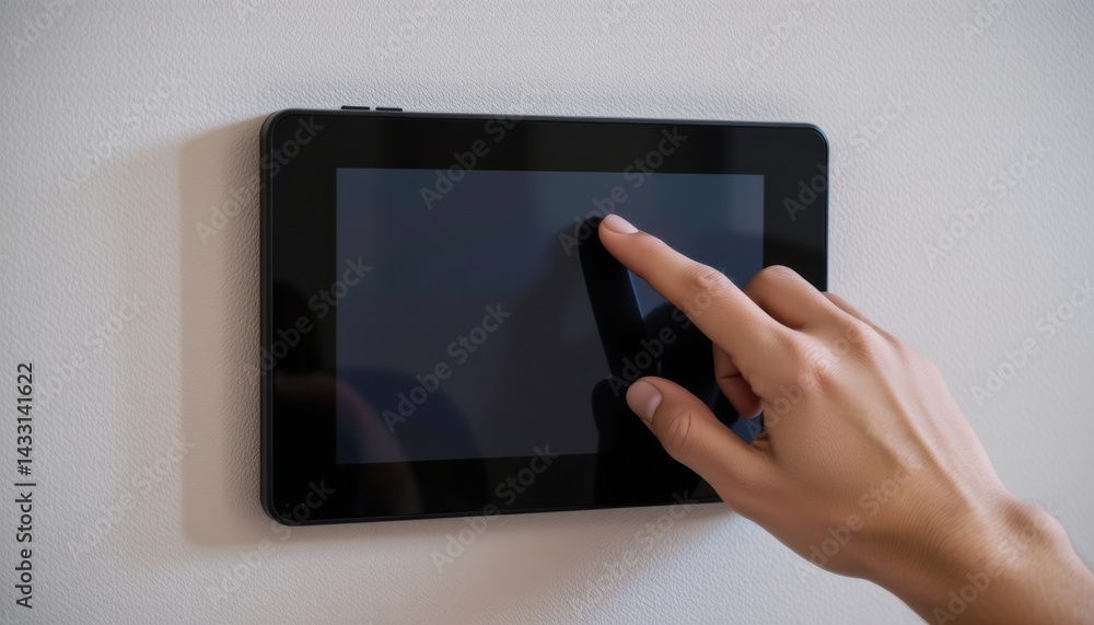 Poster touchscreen interaction on a modern device.