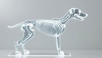Dynamic x-ray model of a dog educational display veterinary clinic informative environment