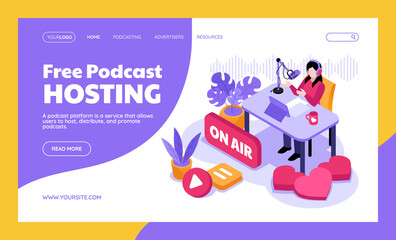 GPS Navigation Isometric Landing page