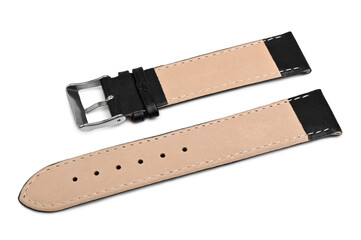 Leather watch strap