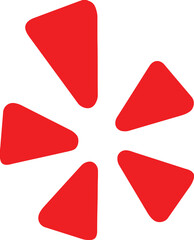 Yelp Logo Icon Red Vector