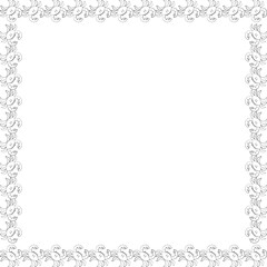 Crab frame. Colorful doodle maritime template. Square border with empty space for your text