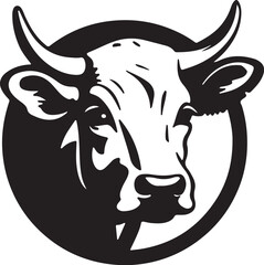 Cow   head simple icon. Vector ICON all icon Viktor