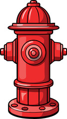 Fototapeta premium High-Quality Red Fire Extinguisher Vector Illustration with Bold Flame Icon for Ultimate Fire Safety and Emergency Response
