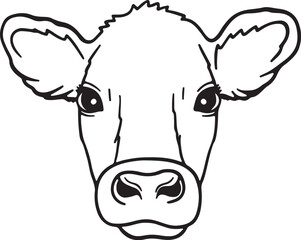 Cow   simple icon. Vector ICON all icon Viktor