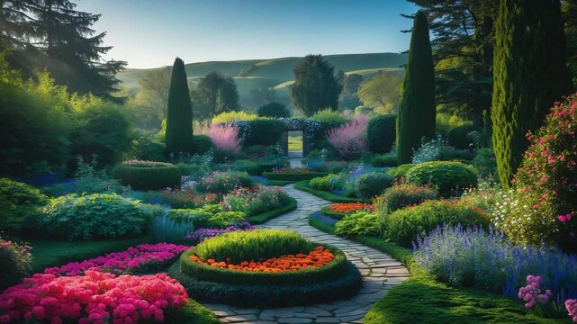 Heritage gardens with a feature.