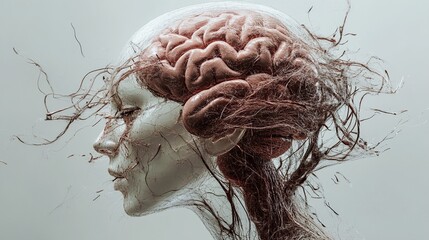 Brain and Mind Abstract Art