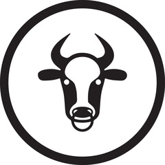 Cow   simple icon. Vector ICON all icon Viktor