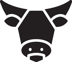 Cow   simple icon. Vector ICON all icon Viktor