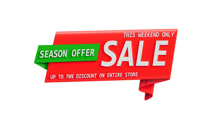 Weekend Sale Banner – Up to 70% Discount
