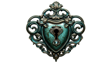 Vintage turquoise keyhole design