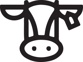 Cow   simple icon. Vector ICON all icon Viktor