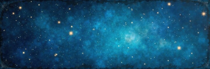 Fototapeta premium Retro-style sky with twinkling stars on distressed paper background , pastel , night, retro