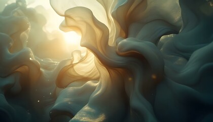 Obraz premium Ethereal Abstract Art with Flowing Colors and Fluid Movements