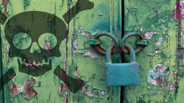 Locked door to the poison cupboard 