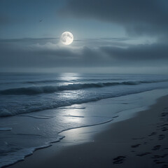 moon on the beach