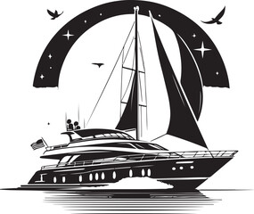 Yacht vector