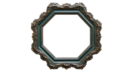 Decorative octagonal frame with intricate design