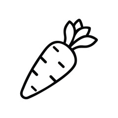 hand drawn vector illustration of an carrot icon